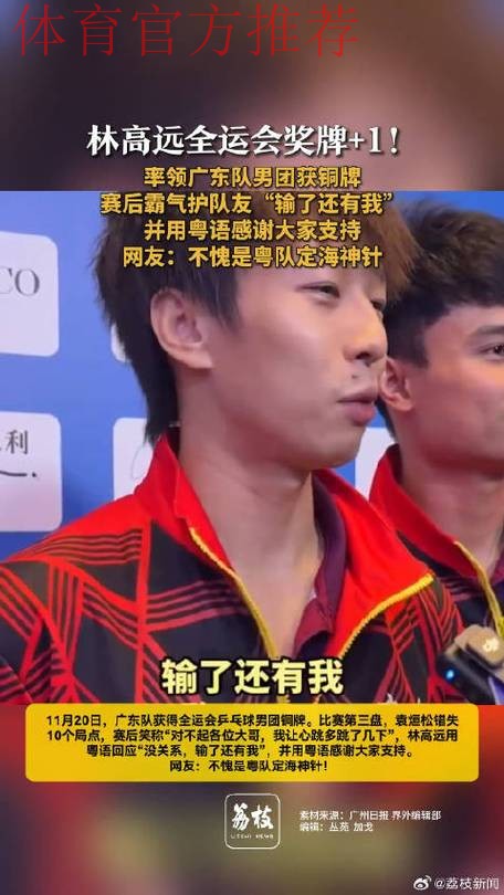 林高远粤语采访来了林高远说队友输了还有我 林高远粤语采访来了林高远说队友输了还有我